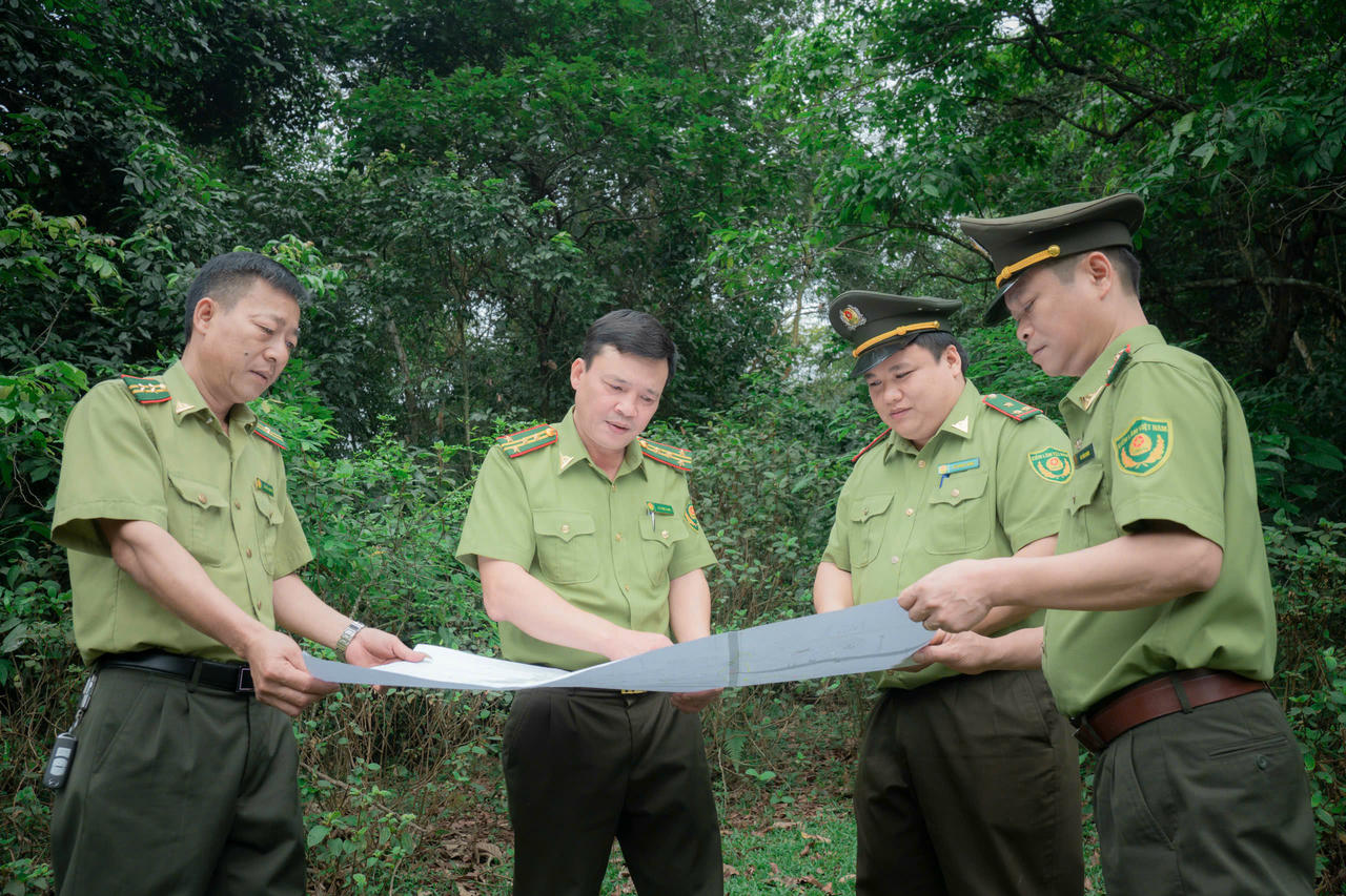 Kiểm lâm tỉnh Thái Nguyên thường xuyên triển khai công tác tuần tra kiểm soát rừng.
