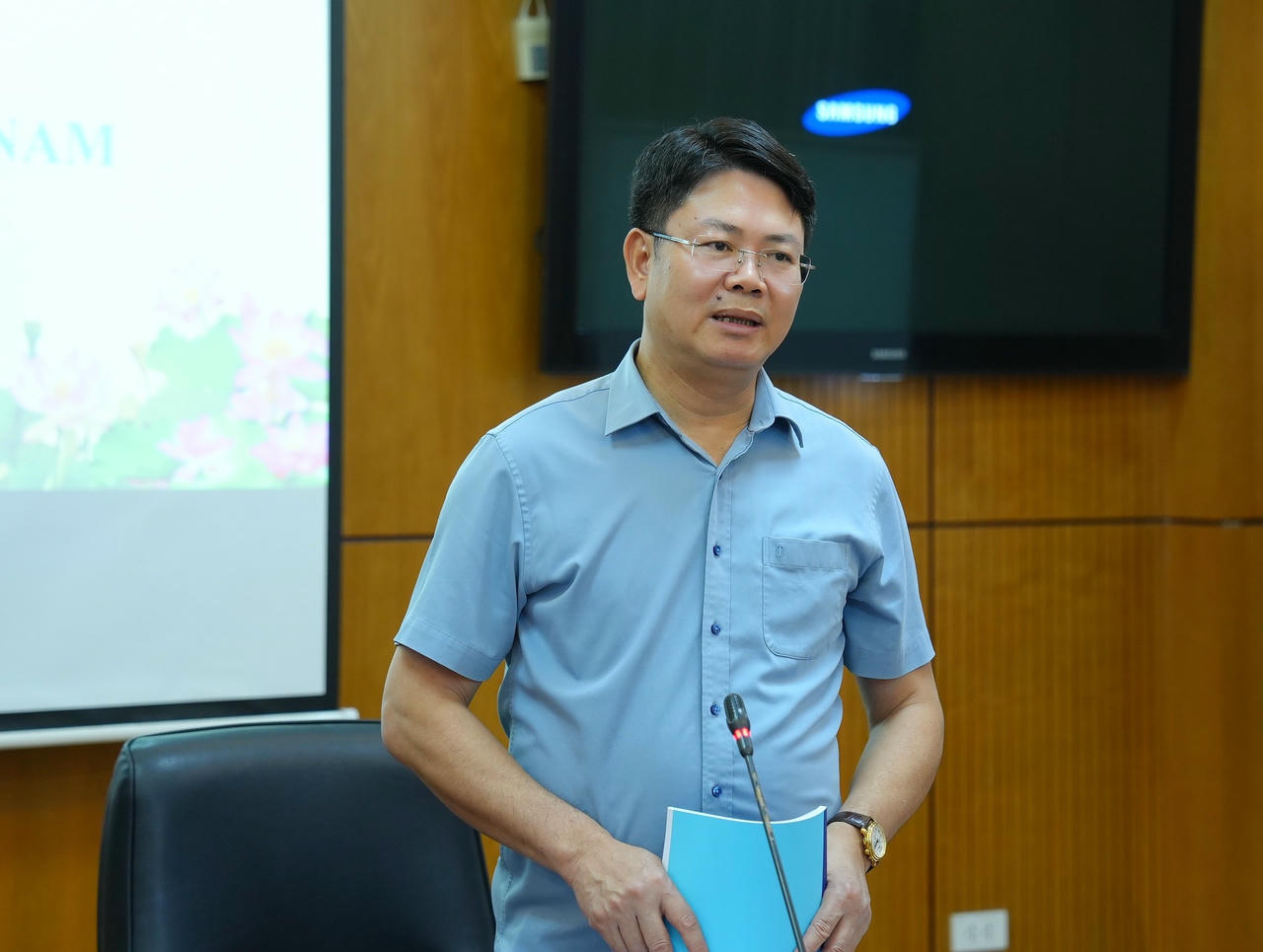 Thứ trưởng Bộ Tư pháp Nguyễn Thanh Tịnh phát biểu khai mạc Hội thảo.