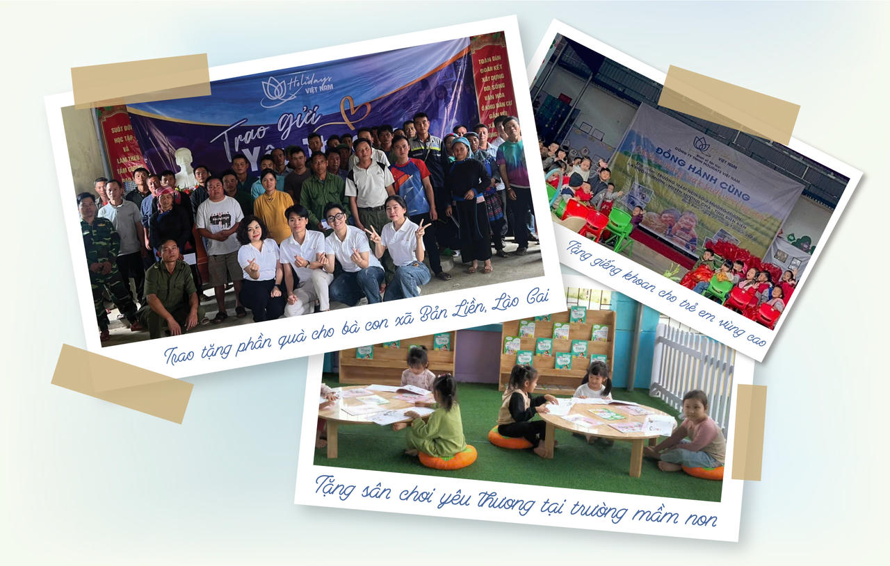 Ban lãnh đạo cùng toàn thể cán bộ nhân viên Holidays Việt Nam tích cực tham gia hoạt động thiện nguyện, góp phần xây dựng cộng đồng bền vững