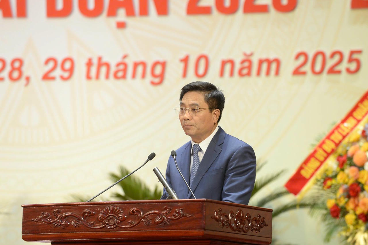 Ông Nguyễn Doãn Anh - Bí thư Tỉnh ủy Thanh Hóa phát biểu tại đại hội.