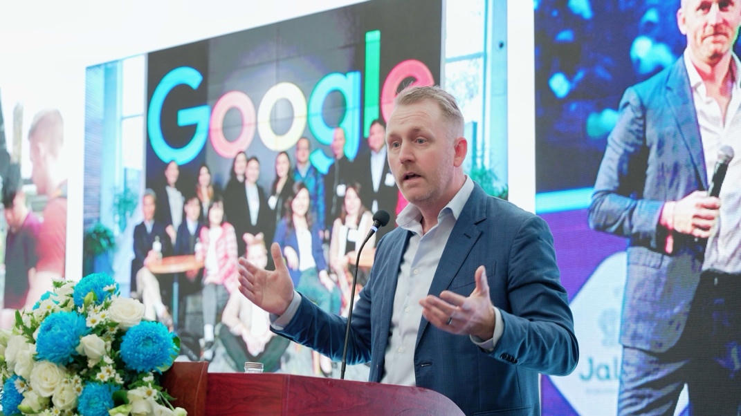 Ông Klaus Wehage, Giám đốc điều hành 10X Innovation Lab (Hoa Kỳ), chia sẻ về mô hình hệ sinh thái đổi mới sáng tạo Silicon Valley