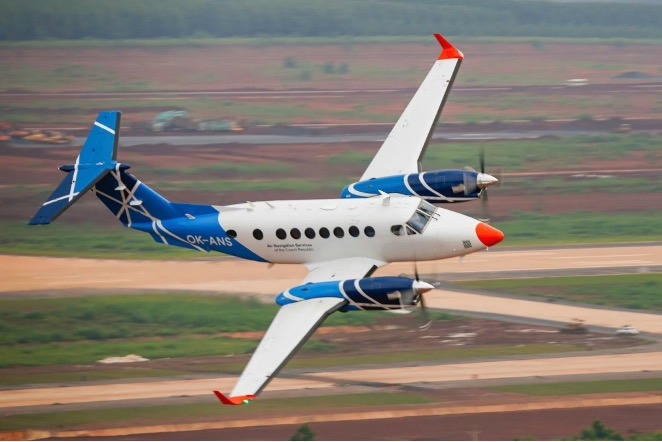 Chuyến bay hiệu chuẩn đầu tiên tại sân bay Long Thành vào sáng 26/9. (Ảnh: ACV)