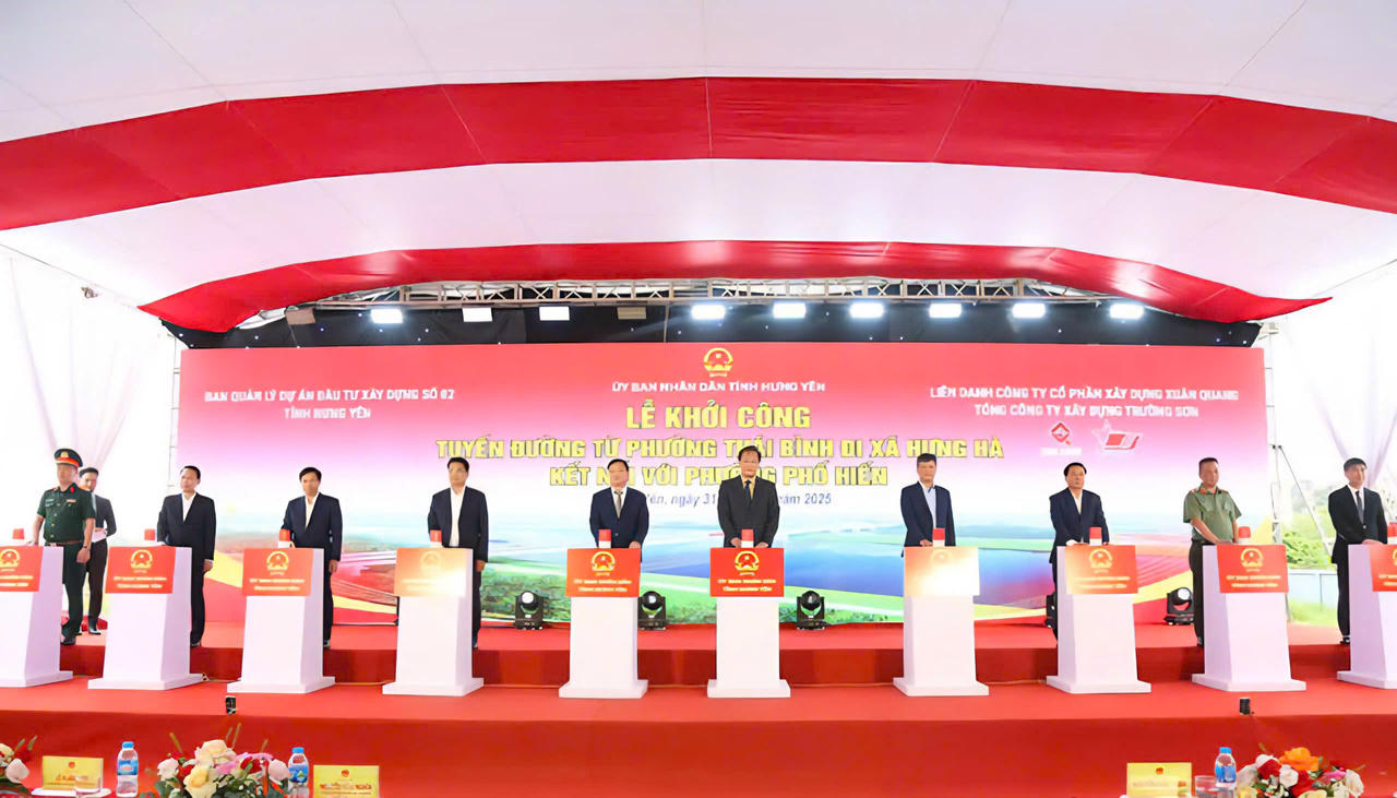 Hưng Yên khởi công tuyến đường hơn 4.900 tỷ đồng kết nối Thái Bình - Phố Hiến