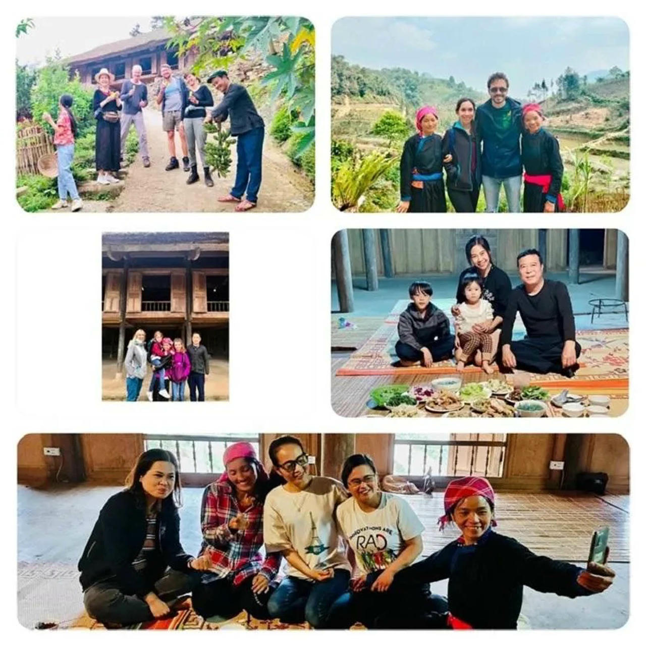 Khách du lịch trải nghiệm ở Hoài Khao - xóm của đồng bào Dao Tiền (Cao Bằng) khiến người dân nơi đây ngày càng ấm no. (Ảnh: Thùy Dương)