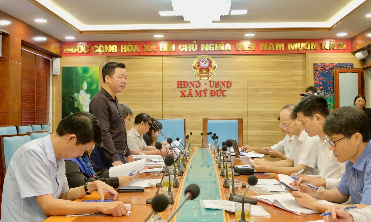 Giám đốc Sở Dân tộc và Tôn giáo TP Hà Nội Nguyễn Sỹ Trường phát biểu tại buổi làm việc.