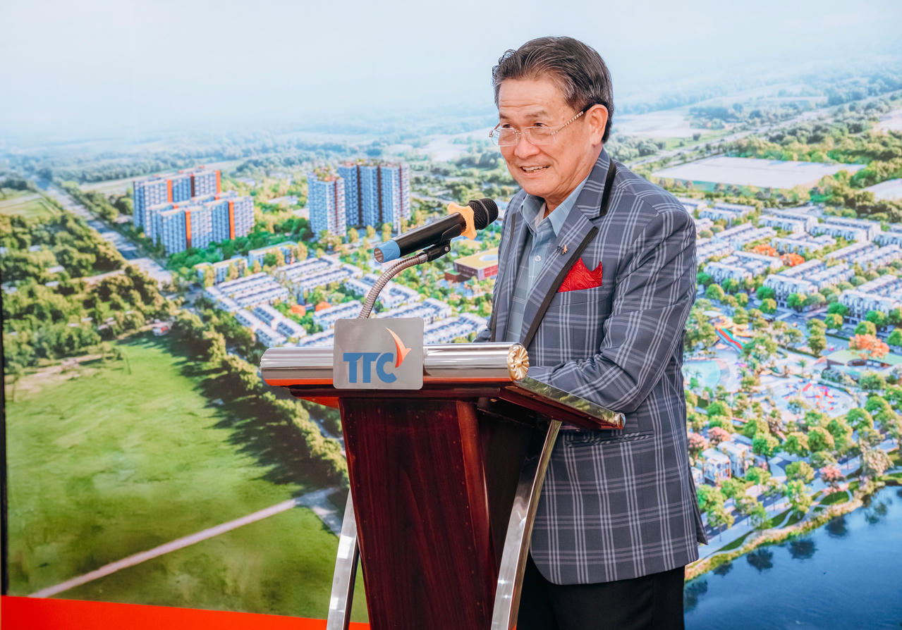 Ông Đặng Văn Thành - Chủ tịch Tập đoàn TTC cho biết Khu dân cư TTC là dự án tiêu biểu cho tầm nhìn hệ sinh thái công nghiệp - đô thị - dịch vụ mà TTC đang kiến tạo.