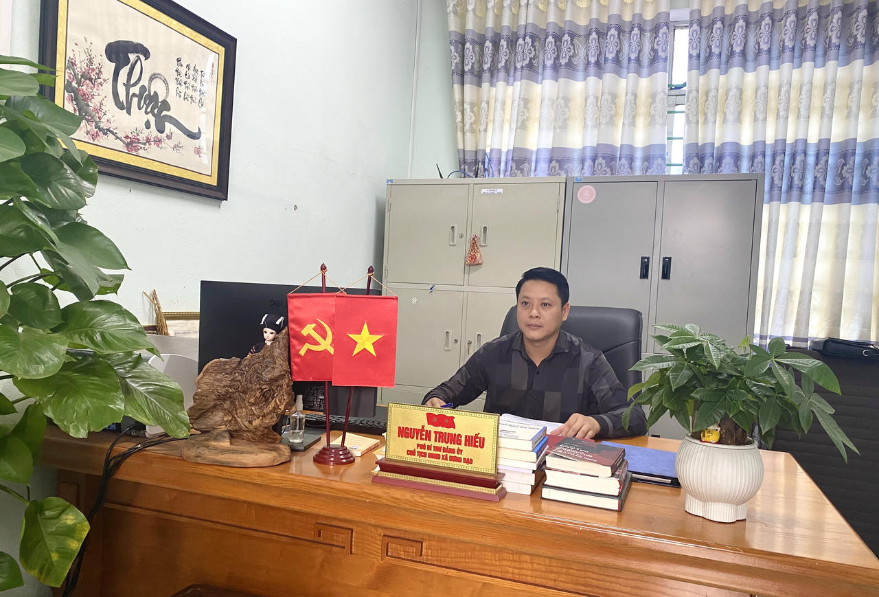 Ông Nguyễn Trung Hiếu, Chủ tịch UBND xã Hưng Đạo (Cao Bằng). Ảnh: Thanh Tùng