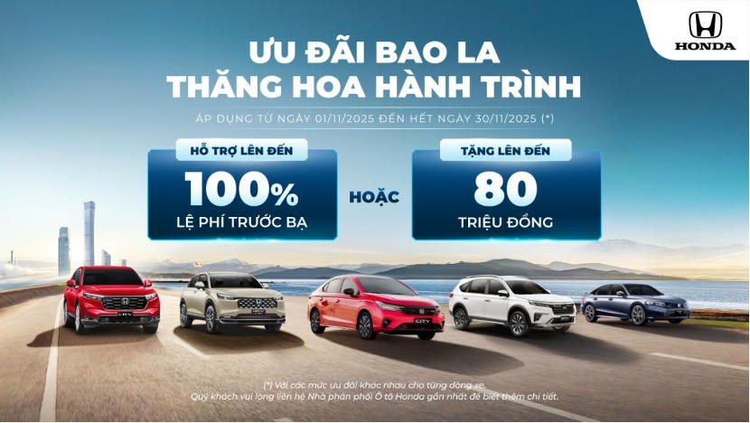 Honda Việt Nam tiếp tục triển khai Chương trình hỗ trợ đổi xe và khuyến mại trong tháng 11