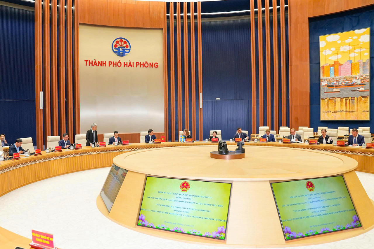Hải Phòng thúc đẩy hợp tác với Thụy Điển trong phát triển cảng biển xanh, logistics thông minh
