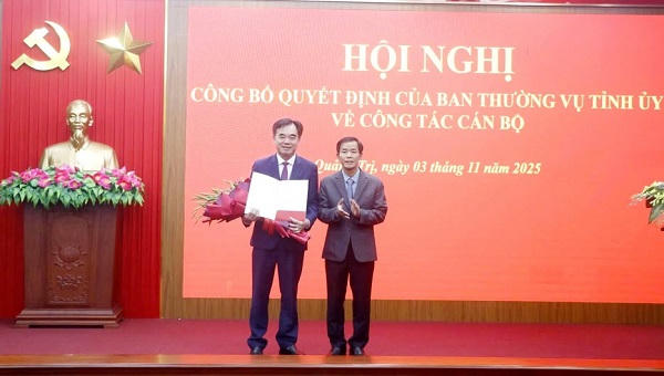 Chánh thanh tra tỉnh Quảng Trị được điều động giữ chức Trưởng Ban Tổ chức Tỉnh ủy 