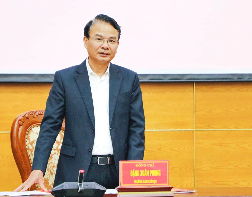 Bí thư Tỉnh ủy Ninh Bình Đặng Xuân Phong phát biểu tại buổi họp