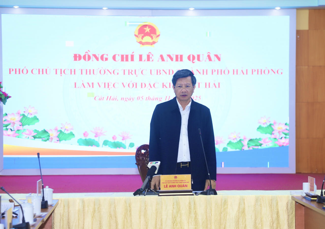 Phó Chủ tịch Thường trực UBND Lê Anh Quân phát biểu tại hội nghị.