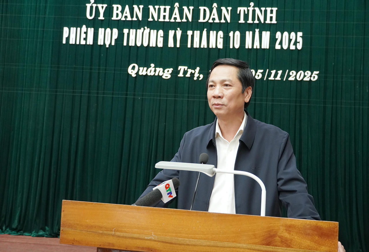 Phó Chủ tịch Thường trực UBND tỉnh Hoàng Nam phát biểu kết luận tại phiên họp.