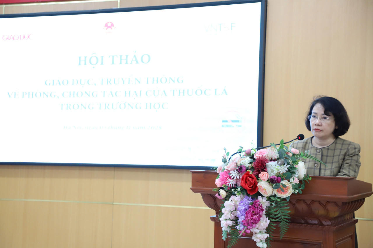 ThS. BS Phan Thị Hải - Phó Giám đốc Quỹ phòng, chống tác hại của thuốc lá mong muốn&nbsp;tiếp tục phối hợp với Bộ GD&amp;ĐT và các cơ quan liên quan mở rộng truyền thông về tác hại của thuốc lá. Ảnh: M. Trang