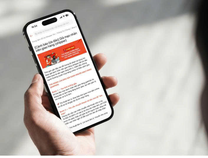 Shopee thường xuyên gửi cảnh báo về các hình thức lừa đảo trong mua sắm online đến người dùng