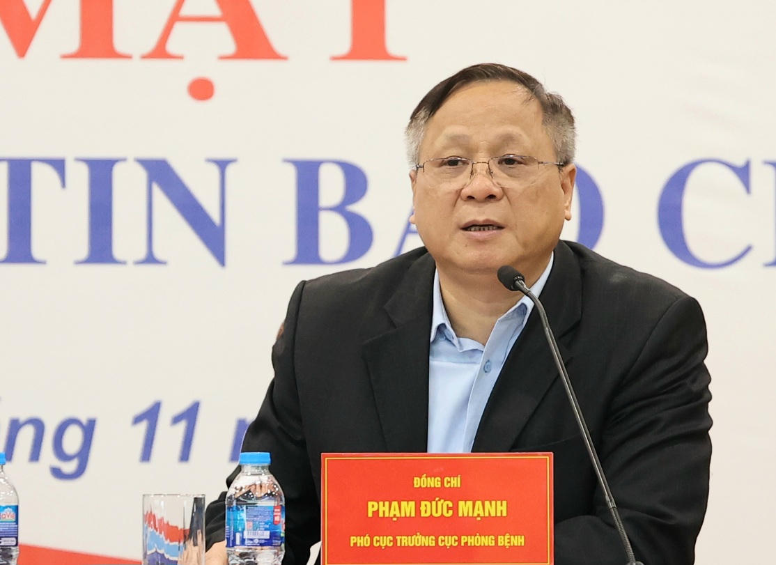 Ông Phạm Đức Mạnh – Phó Cục trưởng Cục Phòng bệnh, Bộ Y tế thông tin về Dự thảo Luật Phòng bệnh.