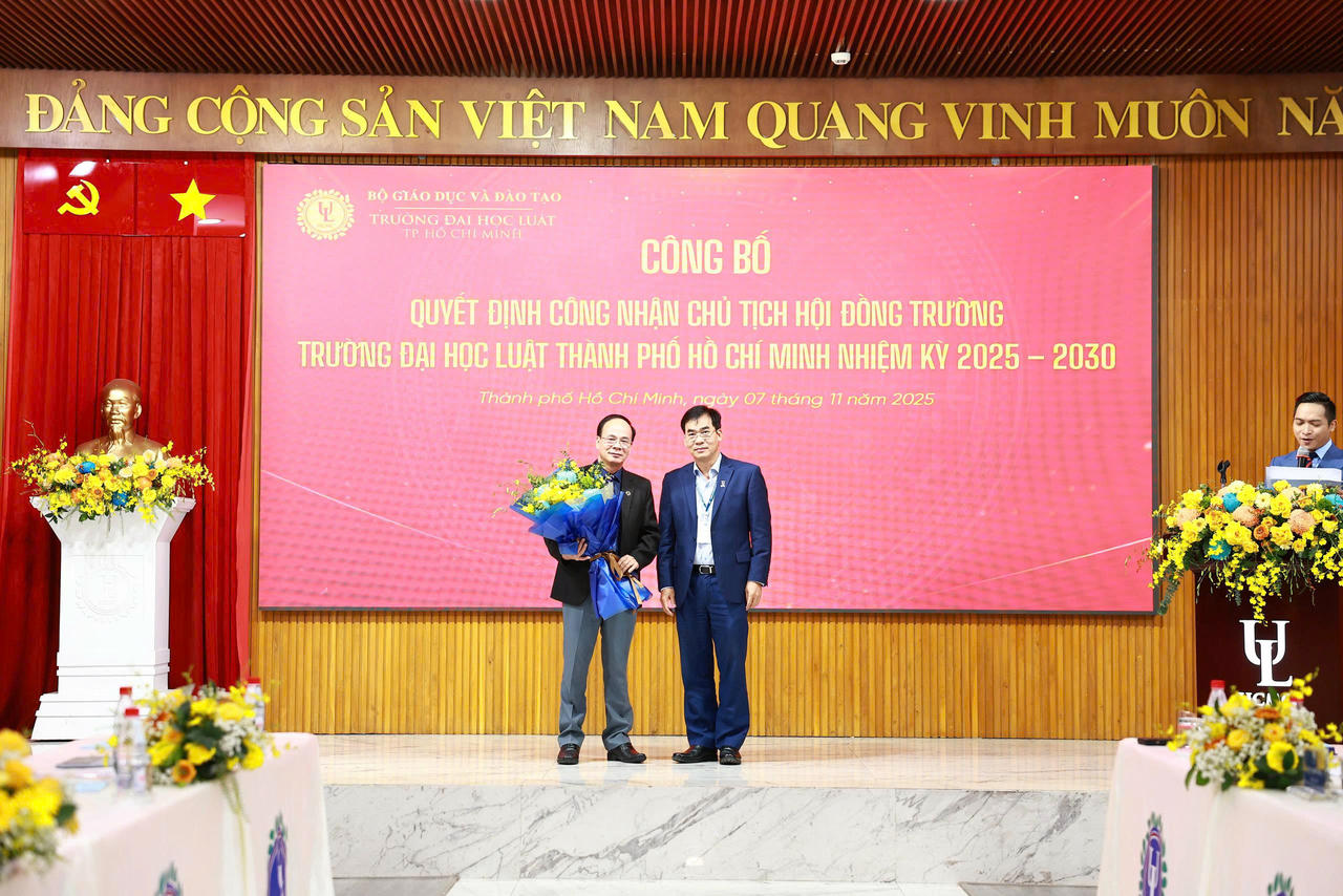 PGS.TS. Vũ Văn Nhiệm - Bí thư Đảng ủy giữ chức vụ Chủ tịch Hội đồng Trường Đại học Luật TP HCM nhiệm kỳ 2025-2030.