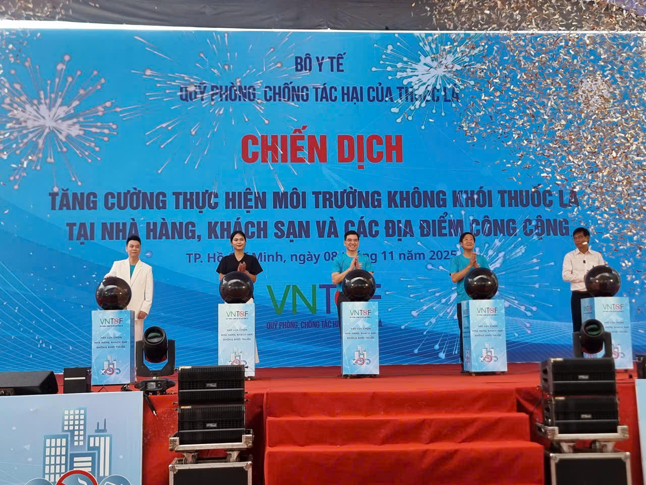 Lễ phát động chiến dịch không khói thuốc tại nhà hàng, khách sạn và địa điểm công cộng tại TP Hồ Chí Minh.