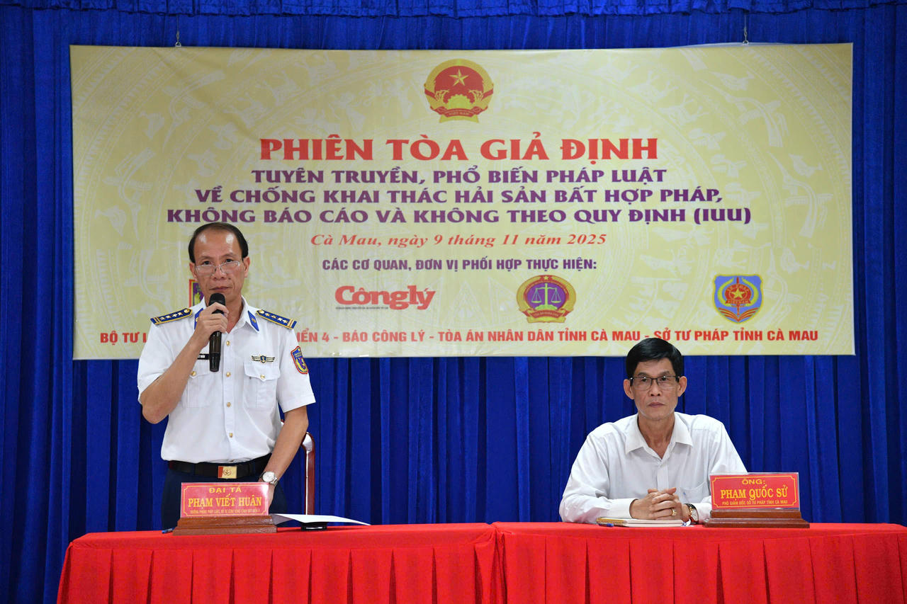 Phối hợp tổ chức hiệu quả “Phiên tòa giả định” tuyên truyền chống khai thác IUU