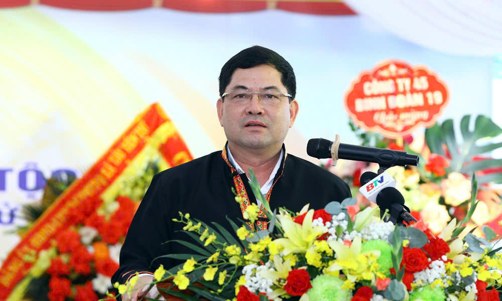 Bí thư Tỉnh uỷ Nguyễn Hồng Thái&nbsp;phát biểu tại Ngày hội.