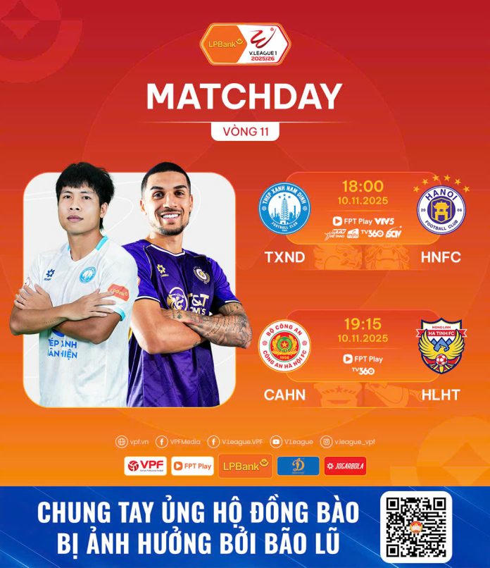 Nam Định tiếp Hà Nội FC tại vòng 11 V.League