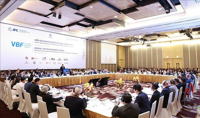 Diễn đàn Doanh nghiệp Việt Nam thường niên. Ảnh: Dương Giang/TTXVN