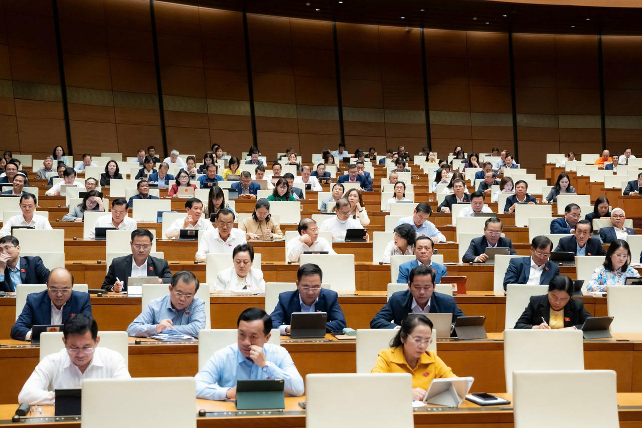 Các đại biểu tham dự phiên họp chiều ngày 10/11 tại hội trường.
(Ảnh trong bài: quochoi.vn)