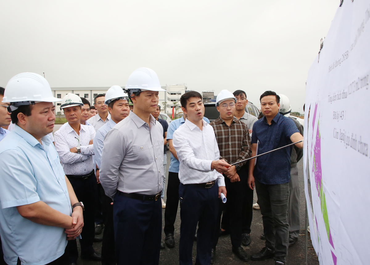 Chủ tịch UBND tỉnh Bắc Ninh trực tiếp kiểm tra, đôn đốc tiến độ một số dự án công trình giao thông