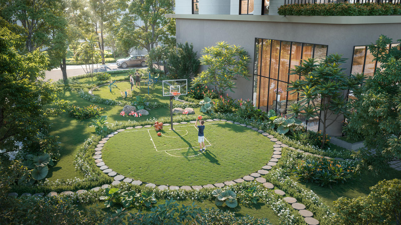 Cảnh quan tiện ích ngay dưới chân tòa nhà