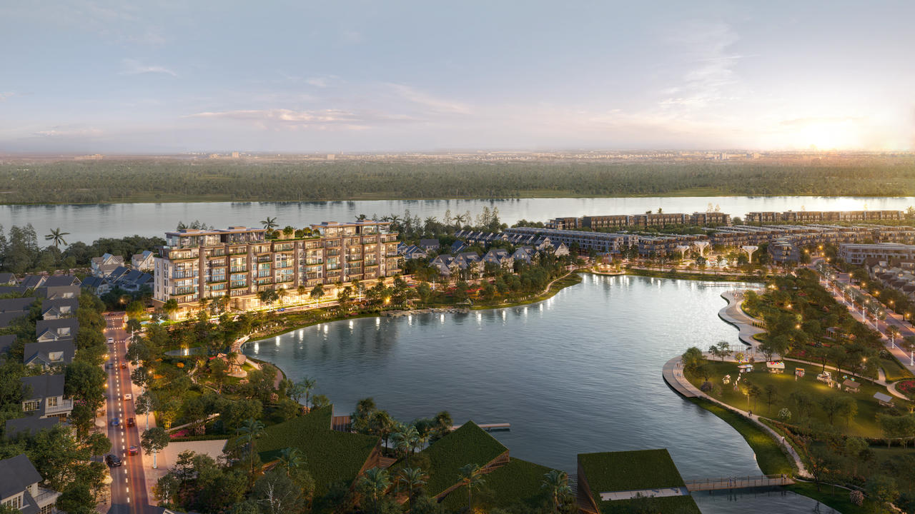Swanlake Residences sở hữu tầm view kép, vừa nhìn ra sông Lam huyền thoại, vừa trực diện công viên hồ Thiên Nga