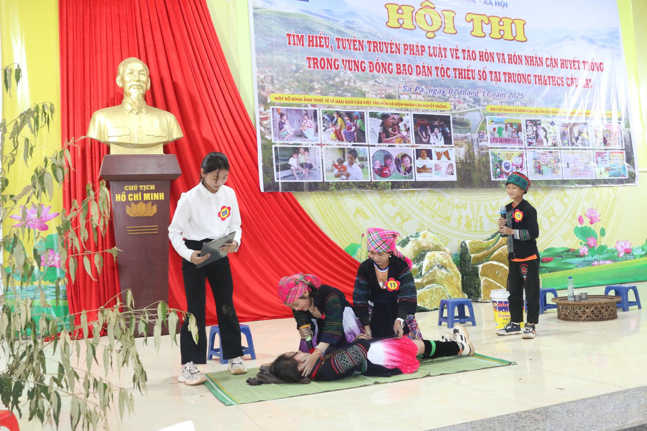 Lan tỏa ý thức pháp luật từ hội thi “Nói không với tảo hôn” nơi vùng cao Sa Pa