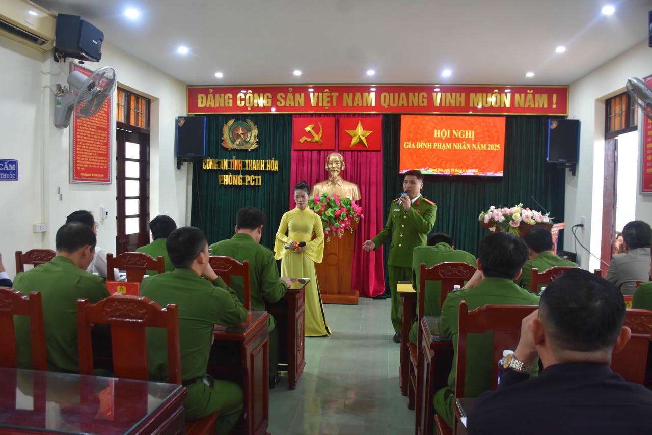 Hội nghị gia đình phạm nhân năm 2025 do&nbsp;Trại tạm giam Công an tỉnh Thanh Hóa tổ chức.