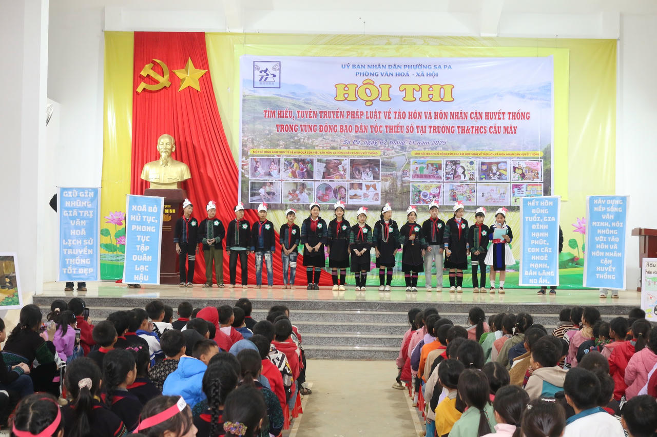 Lan tỏa ý thức pháp luật từ hội thi “Nói không với tảo hôn” nơi vùng cao Sa Pa