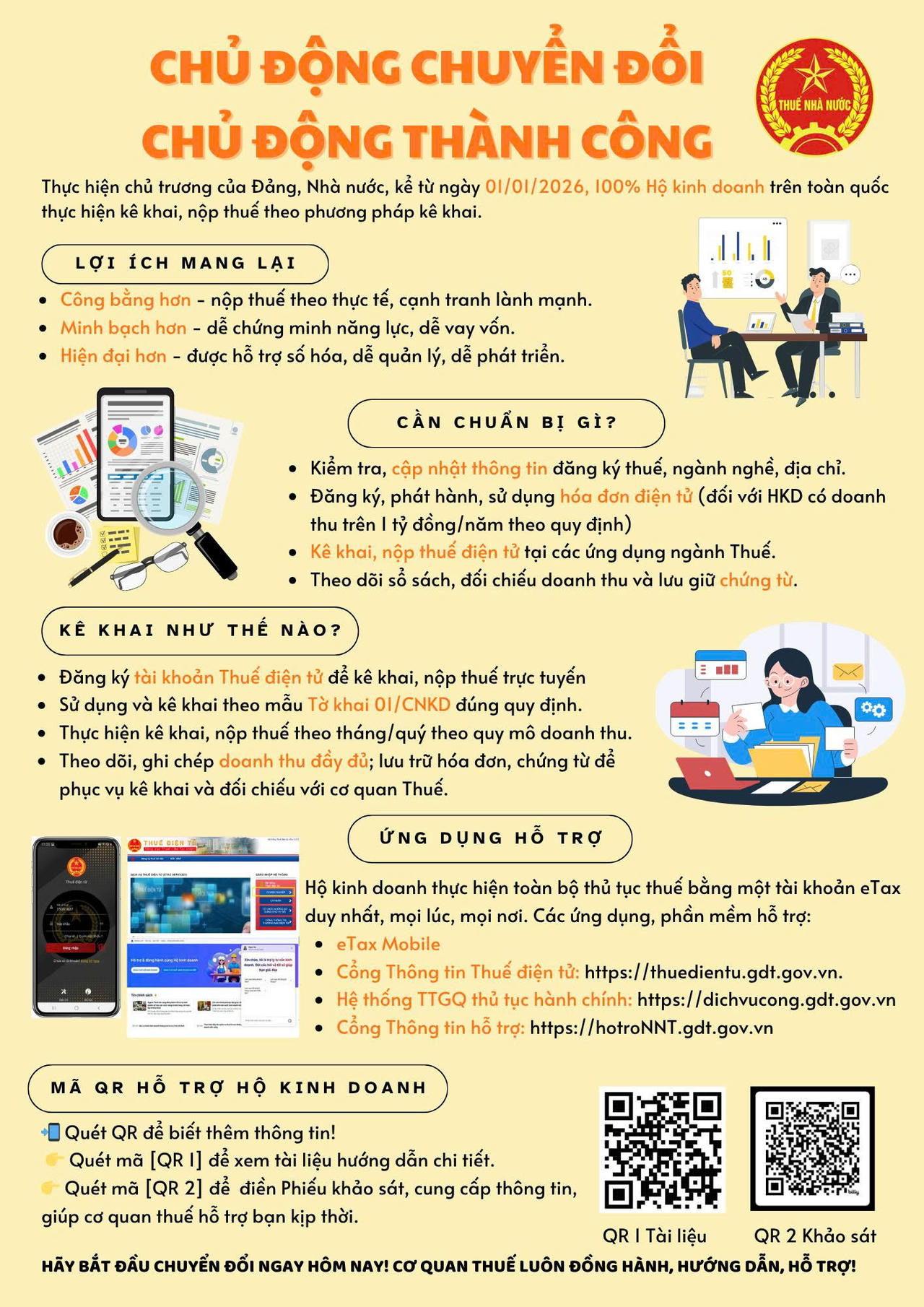 Chủ động chuyển đổi phương thức nộp thuế để thành công