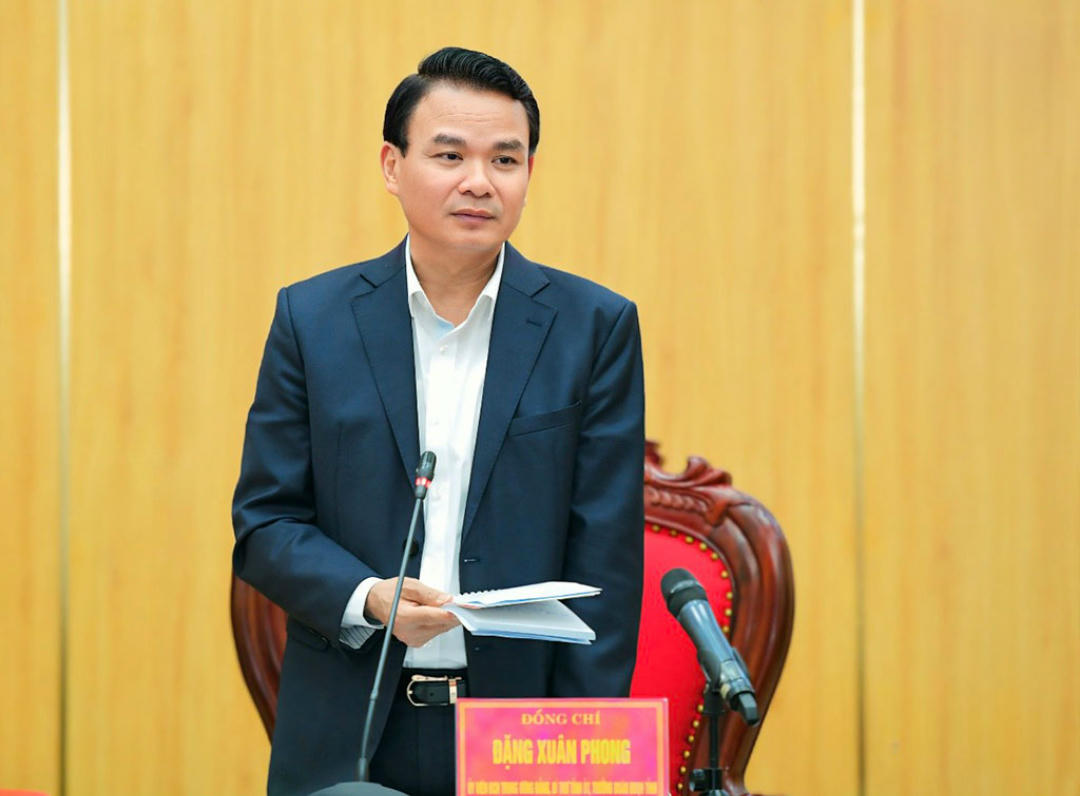 Bí thư Tỉnh ủy Ninh Bình Đặng Xuân Phong phát biểu kết luận hội nghị. (Ảnh: Trần Thoan)