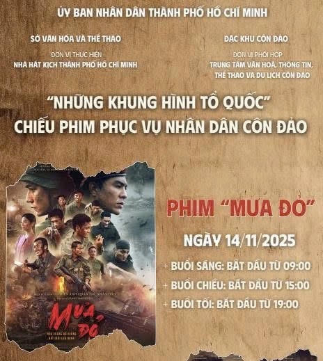 Phim Mưa đỏ sẽ được chiếu miễn phí của người dân Côn Đảo