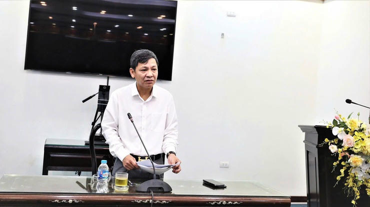 Ông Phạm Quang Ngọc – Chủ tịch UBND xã Sóc Sơn phát biểu tại Hội nghị.. 