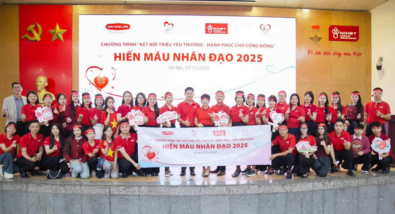 Dai-ichi Life Việt Nam tiếp tục triển khai Chương trình Hiến máu nhân đạo 2025 tại TP Hà Nội