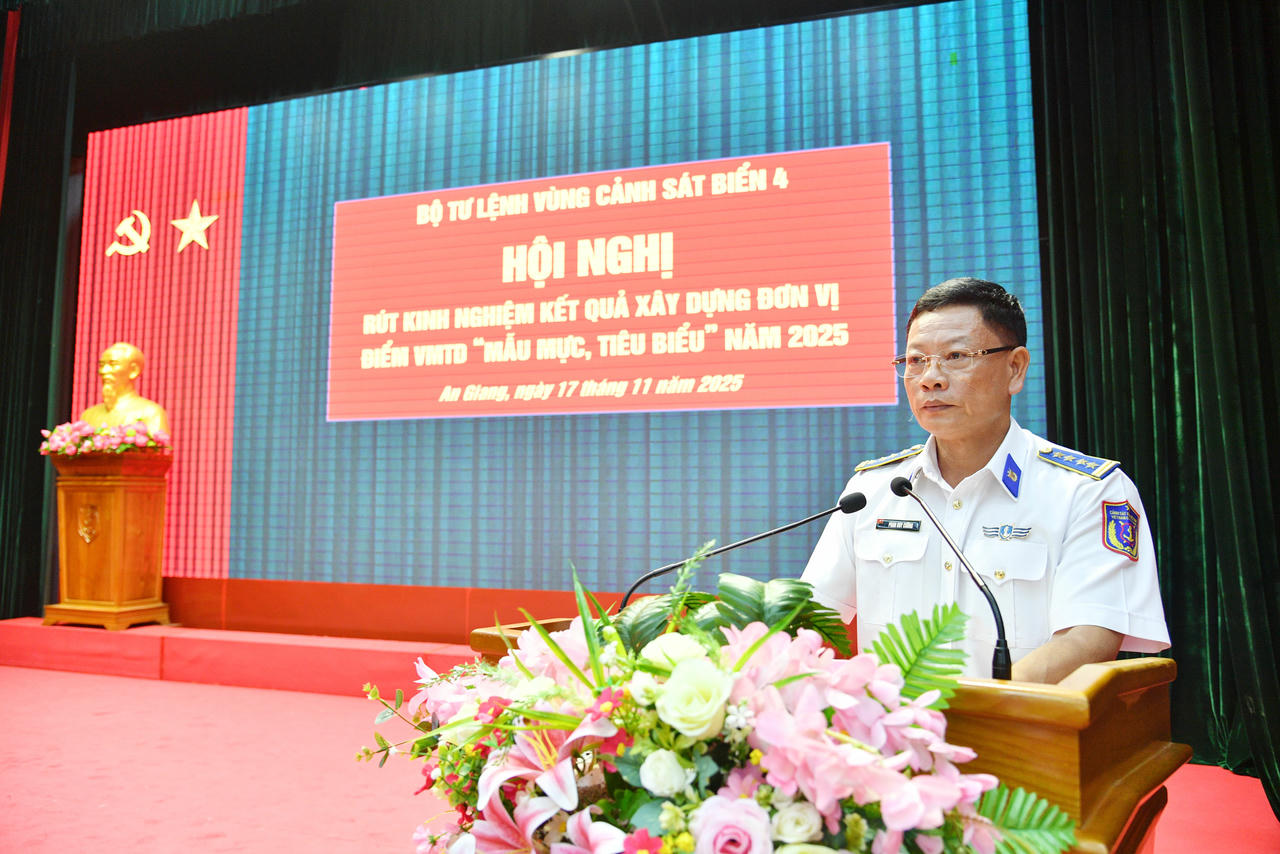Bộ Tư lệnh Vùng Cảnh sát biển 4 xây dựng đơn vị điểm “Mẫu mực tiêu biểu” năm 2025
