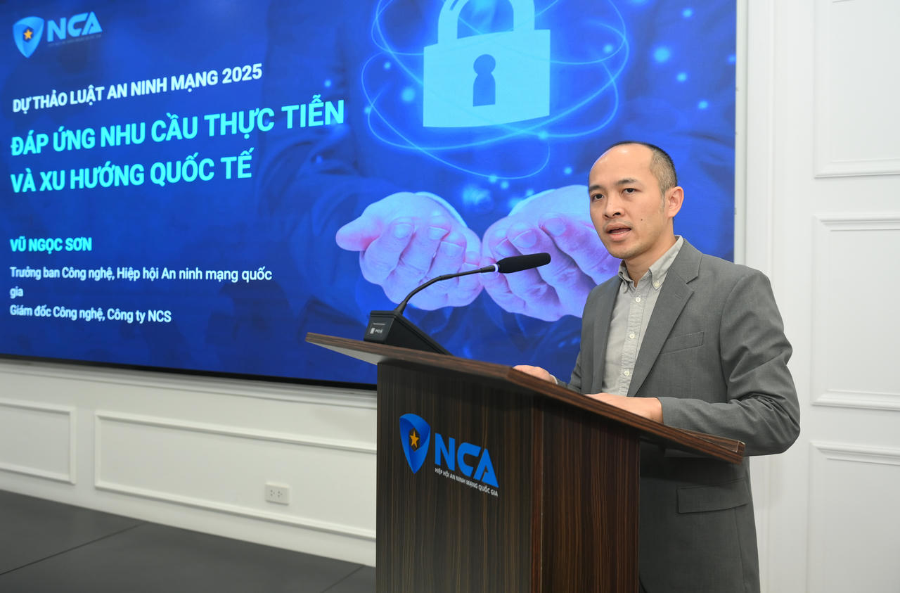 Ông Vũ  Ngọc Sơn, Trưởng ban Nghiên cứu và Đối ngoại Hiệp Hội An ninh mạng Quốc gia&nbsp;. (Ảnh: NCA)