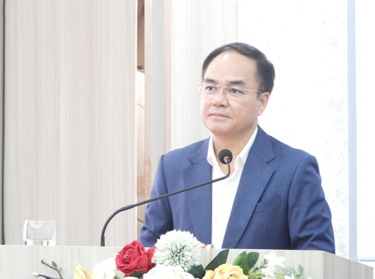 Ông Vũ Chiến Thắng, Thứ trưởng Bộ Nội phát biểu khai mạc Hội thảo.