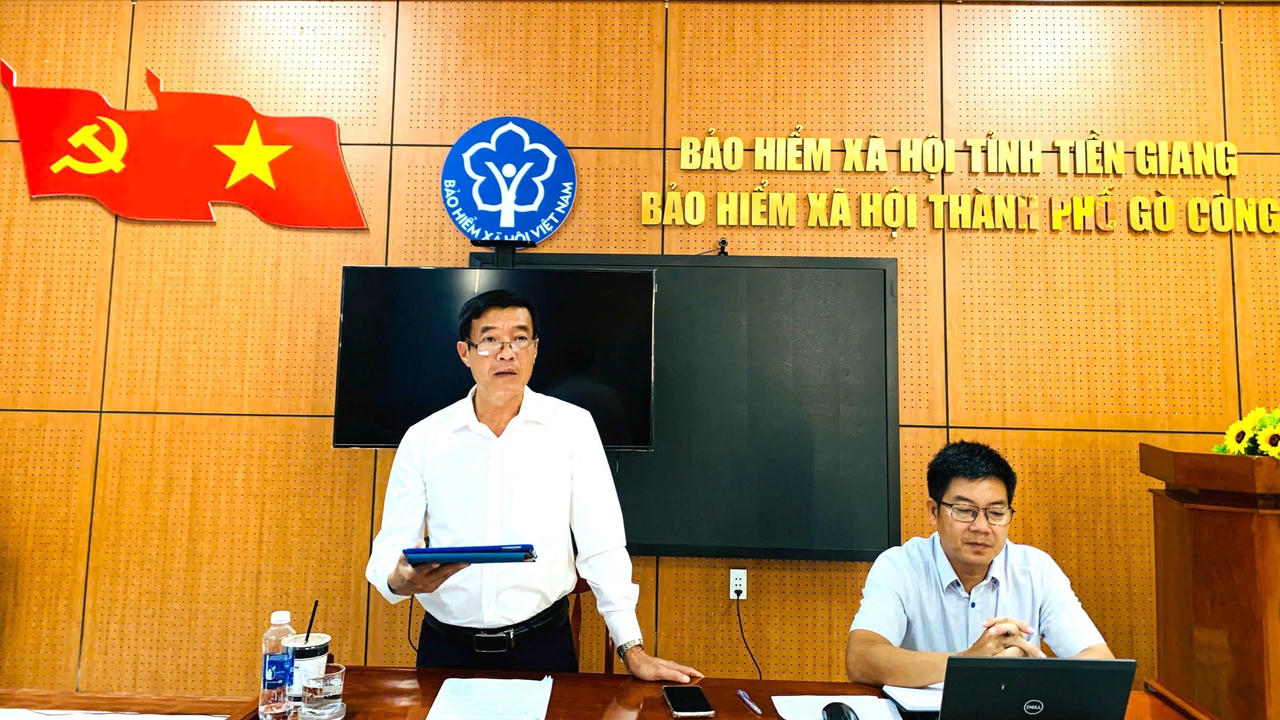 Đoàn số 3 do ông Võ Oanh Liệt – Phó Giám đốc BHXH tỉnh làm Trưởng đoàn. Ảnh: BHXH Đồng Tháp