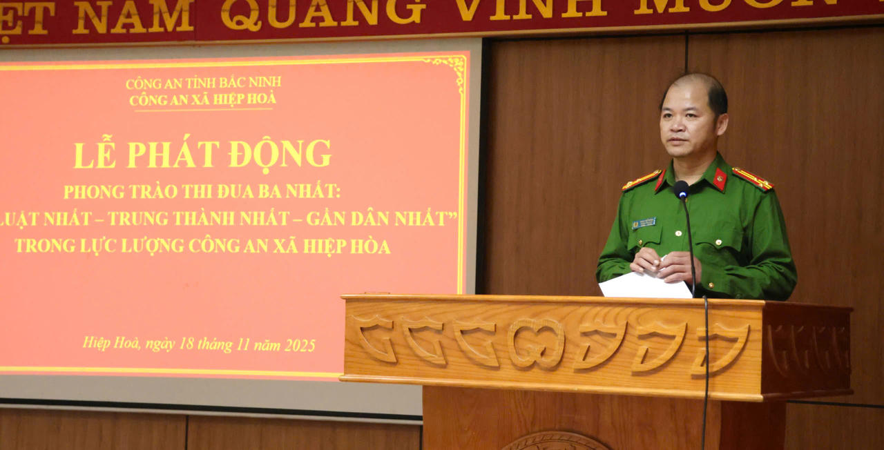 Phát động phong trào thi đua “3 nhất” trong lực lượng Công an xã Hiệp Hoà