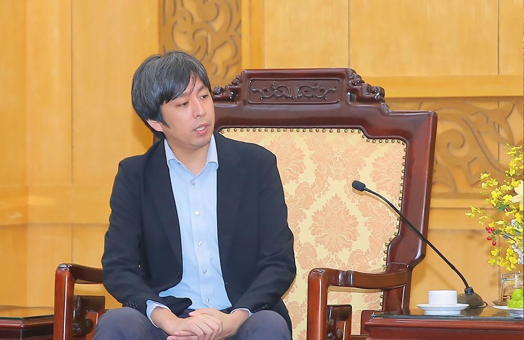 Ông Nishida Shuhei - Giám đốc phát triển dự án Công ty TNHH Aeon Việt Nam phát biểu tại buổi làm việc. (Ảnh: Hồng Giang)