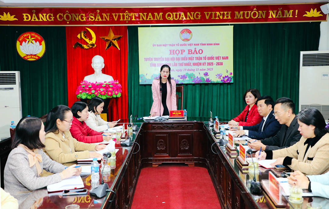 Ninh Bình tổ chức họp báo tuyên truyền Đại hội MTTQ tỉnh lần thứ I, nhiệm kỳ 2025-2030