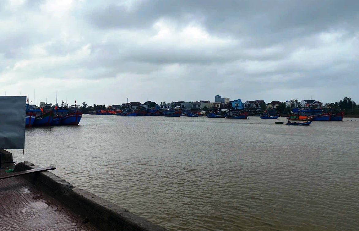 Tàu thuyền của ngư dân Quảng Ngãi neo đậu. 