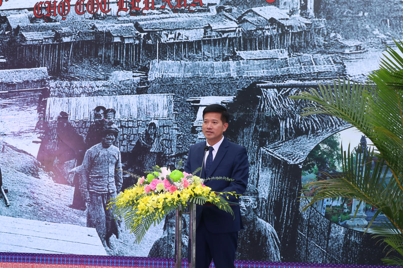 Ông Nguyễn Văn Nhất, Chủ tịch UBND phường Lào Cai phát biểu khai mạc.