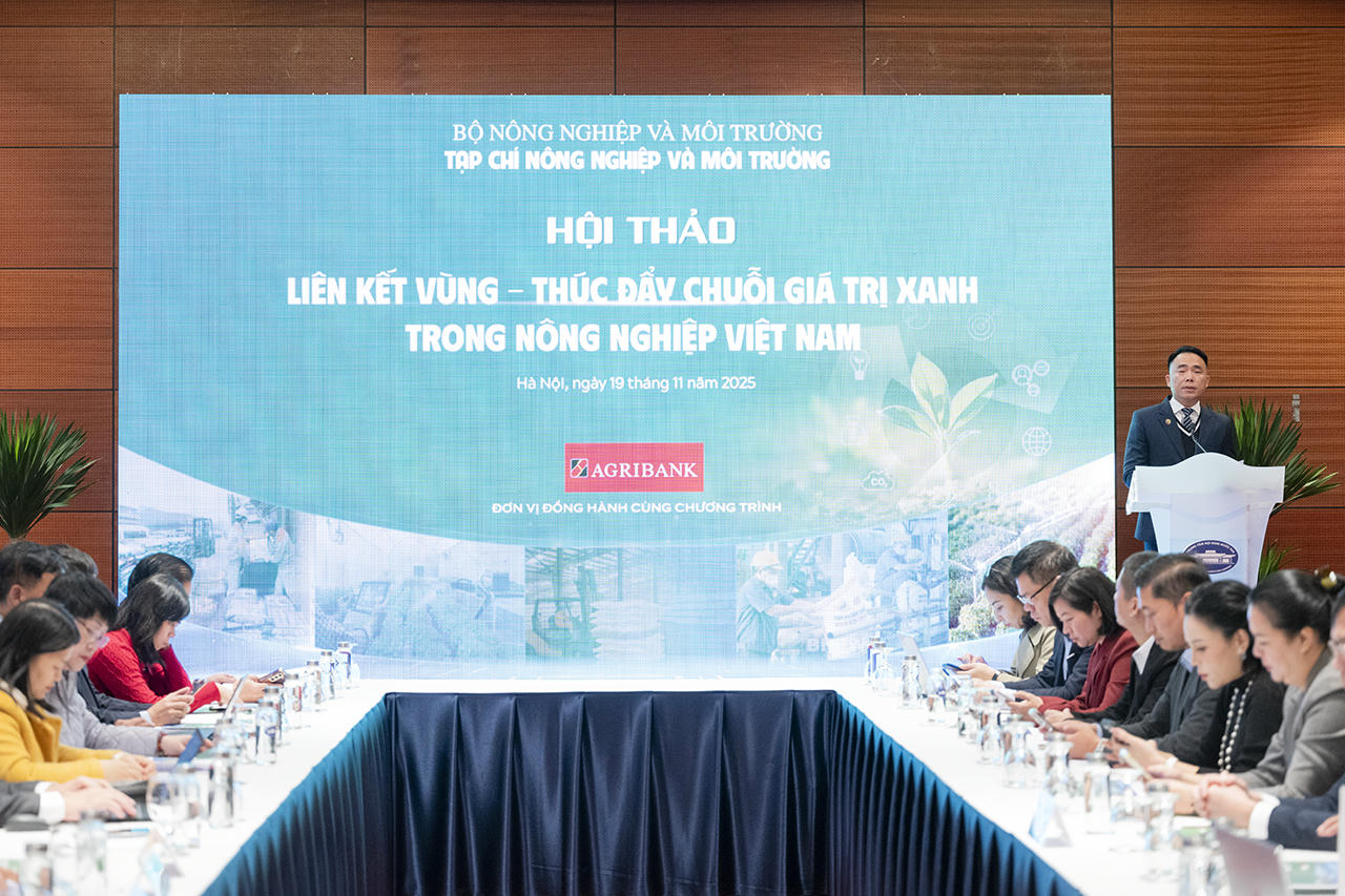 TS. Đào Xuân Hưng Tổng Biên tập Tạp chí Nông nghiệp và Môi trường phát biểu tại hội thảo.