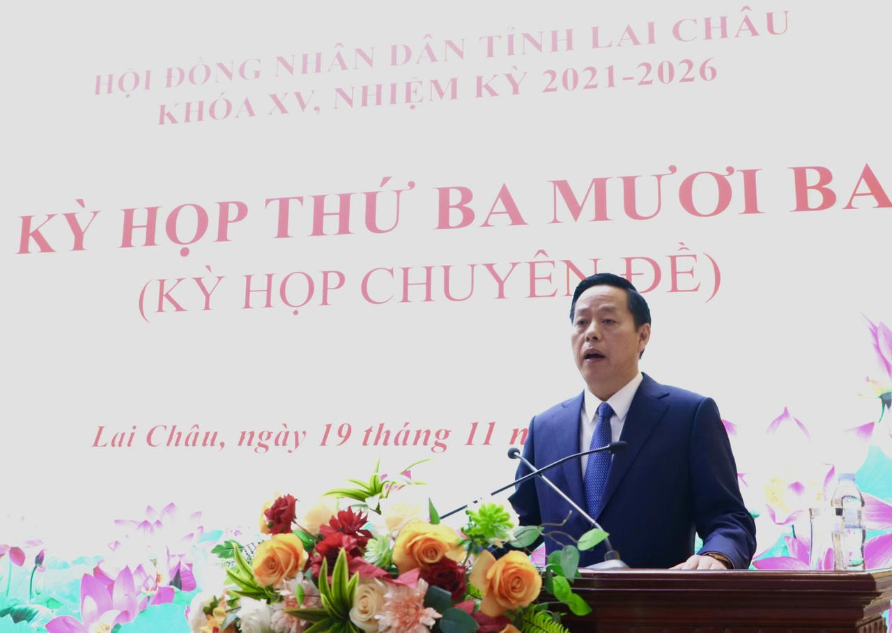 Ông Hà Quang Trung phát biểu nhận nhiệm vụ.&nbsp;