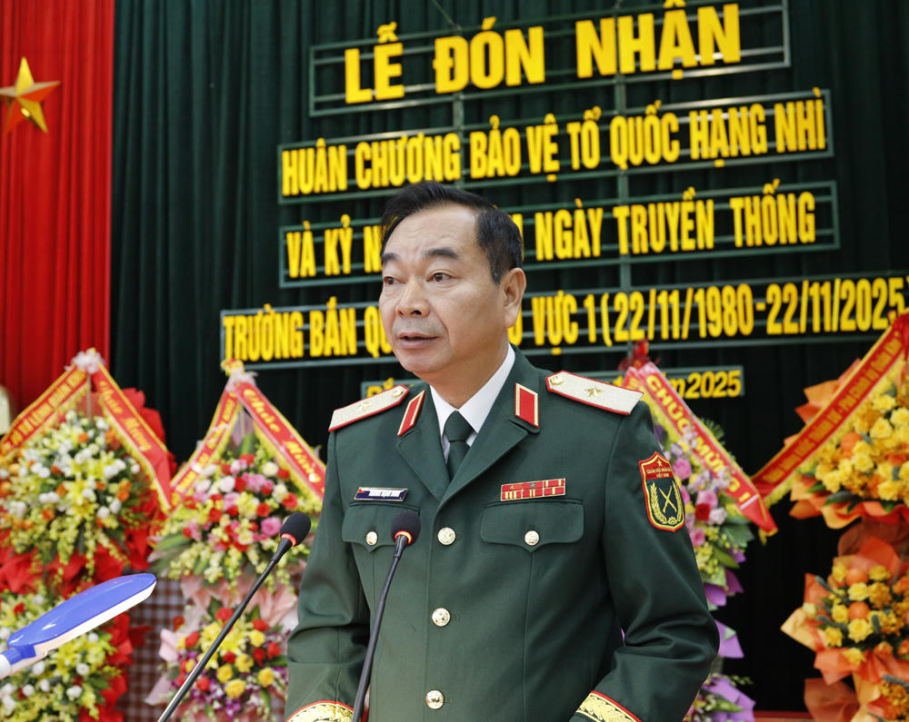 Thiếu tướng Trương Mạnh Dũng phát biểu tại lễ kỷ niệm.